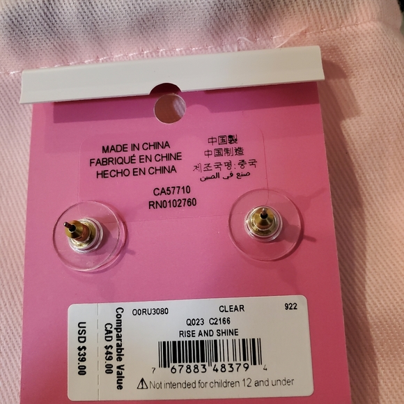 Kate Spade Round Crystal Stud Earrings - Picture 3 of 3